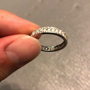 1 CT Genuine Diamond 14k Solid White Gold Eternity Ring